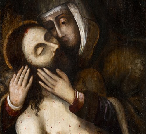 "Pietà"  - Oil on panel
